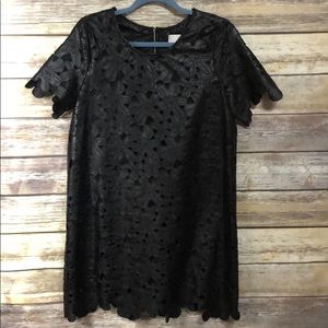 COPY - J.O.A. Laser Cut Detailed Mini Dress/Tunic!